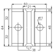 Vezetőcsúszó ellensúlyhoz c=5,5 mm