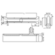 Vezetőcsúszó betét 130 mm c=9,5 mm - Nylon