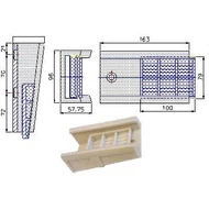 Úszókábeltartó műanyag 79x20 mm