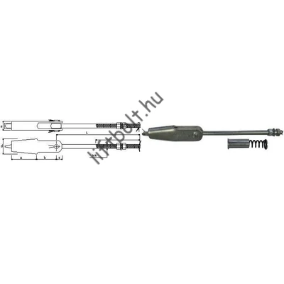 lapos kötélbekötés - ékes d6-8 l300 rugóval