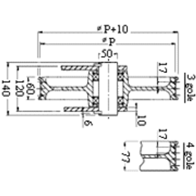 Hidraulikus kötéltárcsa D450 4xd11