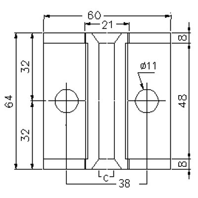 Vezetőcsúszó ellensúlyhoz c=5,5 mm