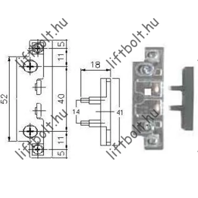 NAS.920 ajtóérintkező + rövidzár