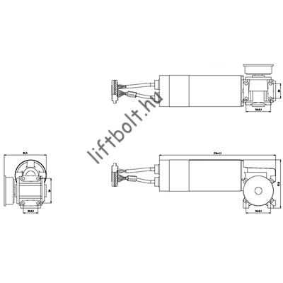 Siemens Sidoor M3 DC motor 180 kg ajtókhoz - balos