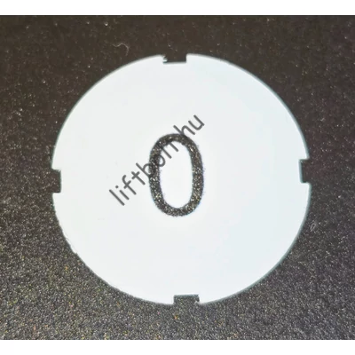 "0" felirat a BKG CTL nyomógomb modellhez