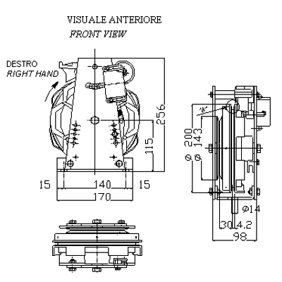 R5 sebességhatároló Vt=0,4 m/s, balos
