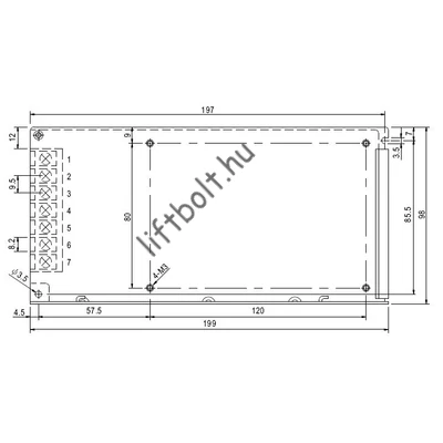 Stabilizált tápegység - 100W, 24V