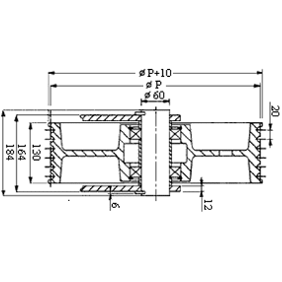 Hidraulikus kötéltárcsa D520 6xd13